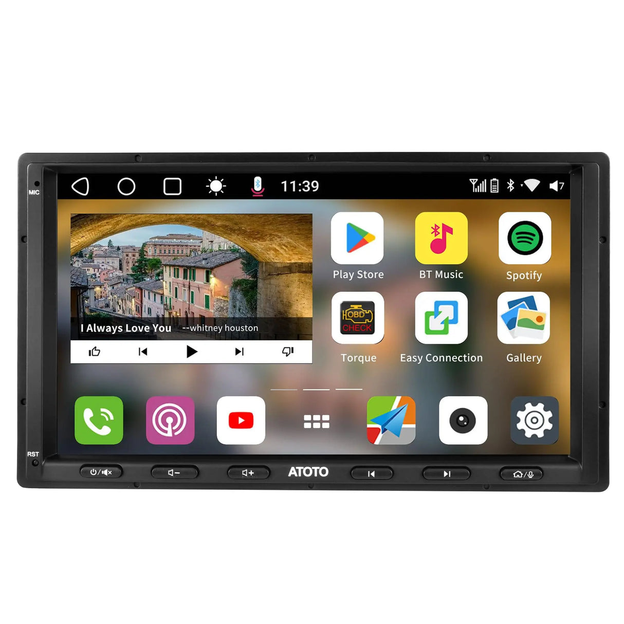 ATOTO S8G2A74MS 7" Double Din Car Stereo, Wireless Android Auto & CarPlay, QLED Display, Dual Bluetooth, ChatGPT AI, Split-Screen, SCVC, Plug and Play, 4G+32G