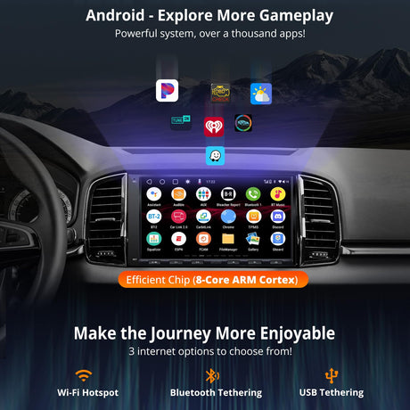 ATOTO A6G2A7PF Ultra 7" AndroidダブルDINディスプレイオーディオ OBD2スキャナー付き 7インチ カーラジオ ワイヤレスCarPlay/Android Auto対応 ChatGPT内蔵 WiFi/BT/USB ミラーリンク 36バンドEQ GPSトラッカー デュアルBluetooth搭載