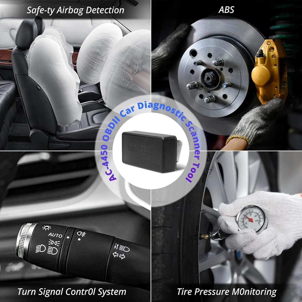 ATOTO AC-4450 Bluetooth OBD2 Scanner, Car Diagnostic Tool & Engine Fault Code Reader for Check Engine Light, Compatible with Torque App, Works with All ATOTO Series