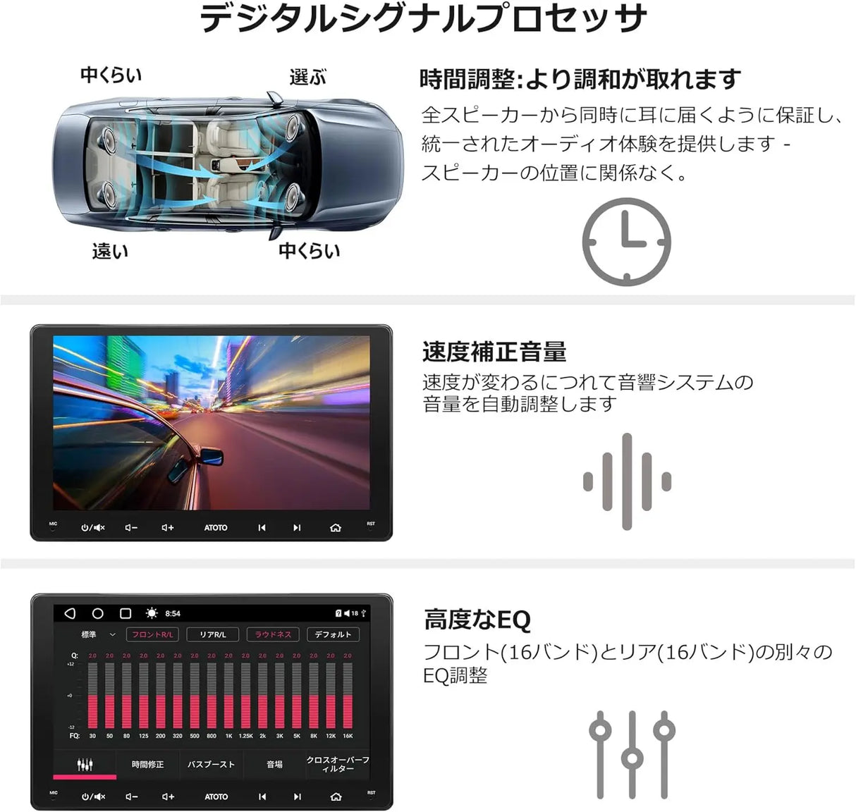 ATOTO S8G2094MS 9インチ 2DIN ディスプレイオーディオ - ワイヤレス Android Auto & CarPlay、1280*720 QLED画面、4G+32G、内蔵4G LTE、WiFi/BT/USBテザリング、デュアルBluetooth、GPSトラッキング、HD LRV、SCVC搭載