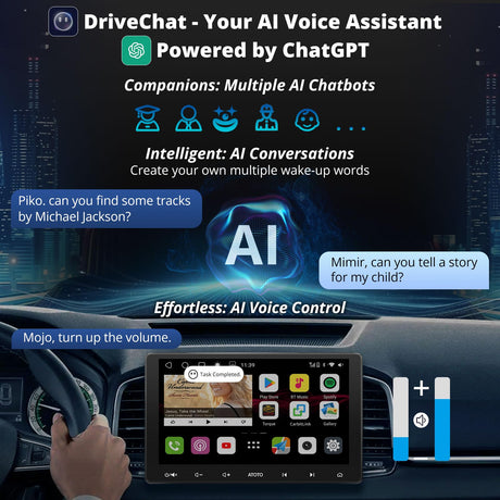 ATOTO S8G2114PM 2nd Gen Android Car Stereo with 10.1" QLED Display, Dual Bluetooth and Wi-Fi, Speed Compensated Volume Control, 6 Touch Gestures, and USB Tethering