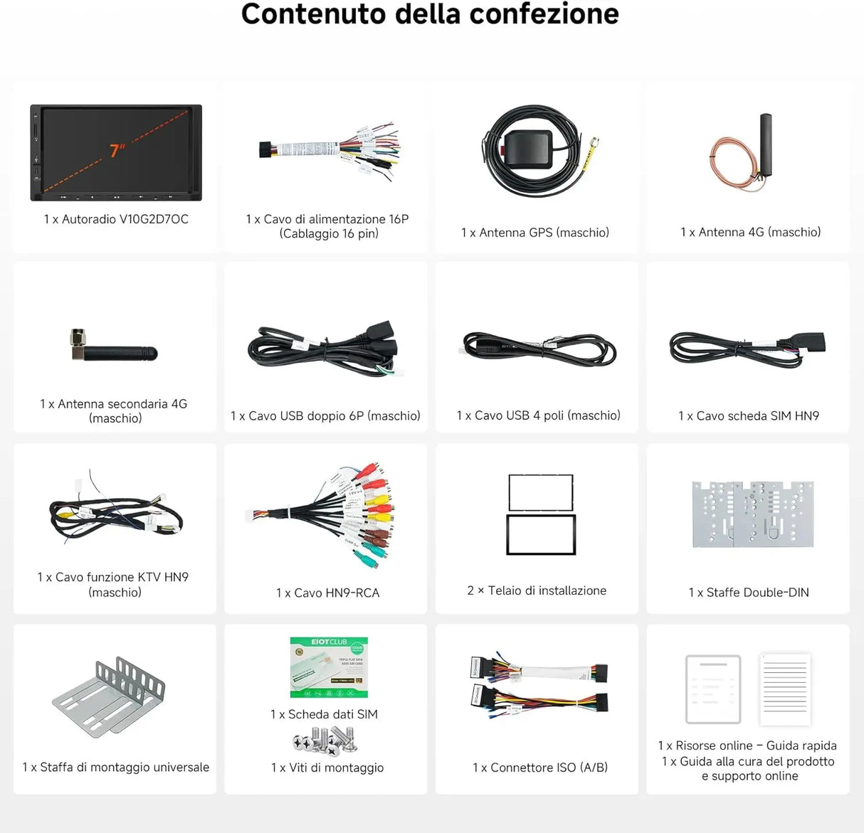 ATOTO V10G2D7OC Autoradio 2 DIN Android 7" QLED, Karaoke in Auto, Registrazione 4 Telecamere Simultanee, aptX HD Bluetooth, 4G SIM/Wi-Fi/USB, DSP Audio 7.1.2, IA Agentica