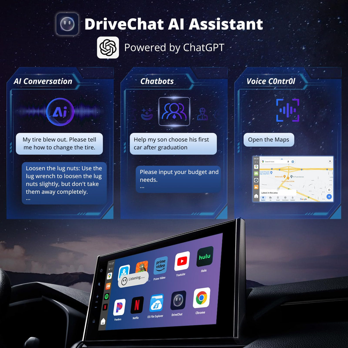 ATOTO CB6A Wireless CarPlay Adapter – Wired to Wireless CarPlay & Android Auto Converter, AI Voice Dongle with GPS Tracking, Bluetooth, 4GB+64GB, Supports Popular Apps