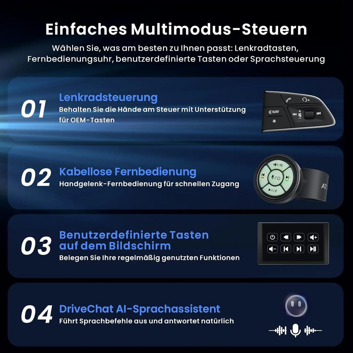 ATOTO X10G125E-R3 12,5" QLED Android Autoradio 1 & 2 DIN mit Dashcams vorne & hinten, kabelloses CarPlay & Android Auto, AI, 36-Band EQ, Dualband-WLAN