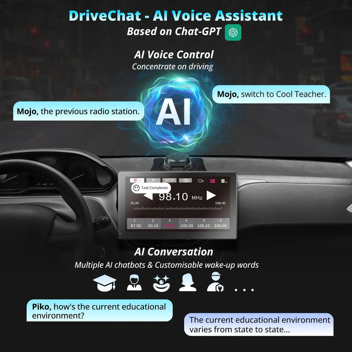 ATOTO P9 9インチポータブルナビ リアカメラ付き、4G LTE対応、ワイヤレスAndroid Auto/CarPlay、4G+32G、1280×720 QLEDディスプレイ、Bluetooth、GPS、HDMI、4音声出力