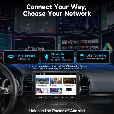 ATOTO 9" Double DIN Car Stereo, Backup Camera and DVR Dashcam, Wireless Android Auto and CarPlay, 2G+32G, GPS Tracking, Drivechat AI, WiFi, Bluetooth, USB, FM, AM, RDS, EQ