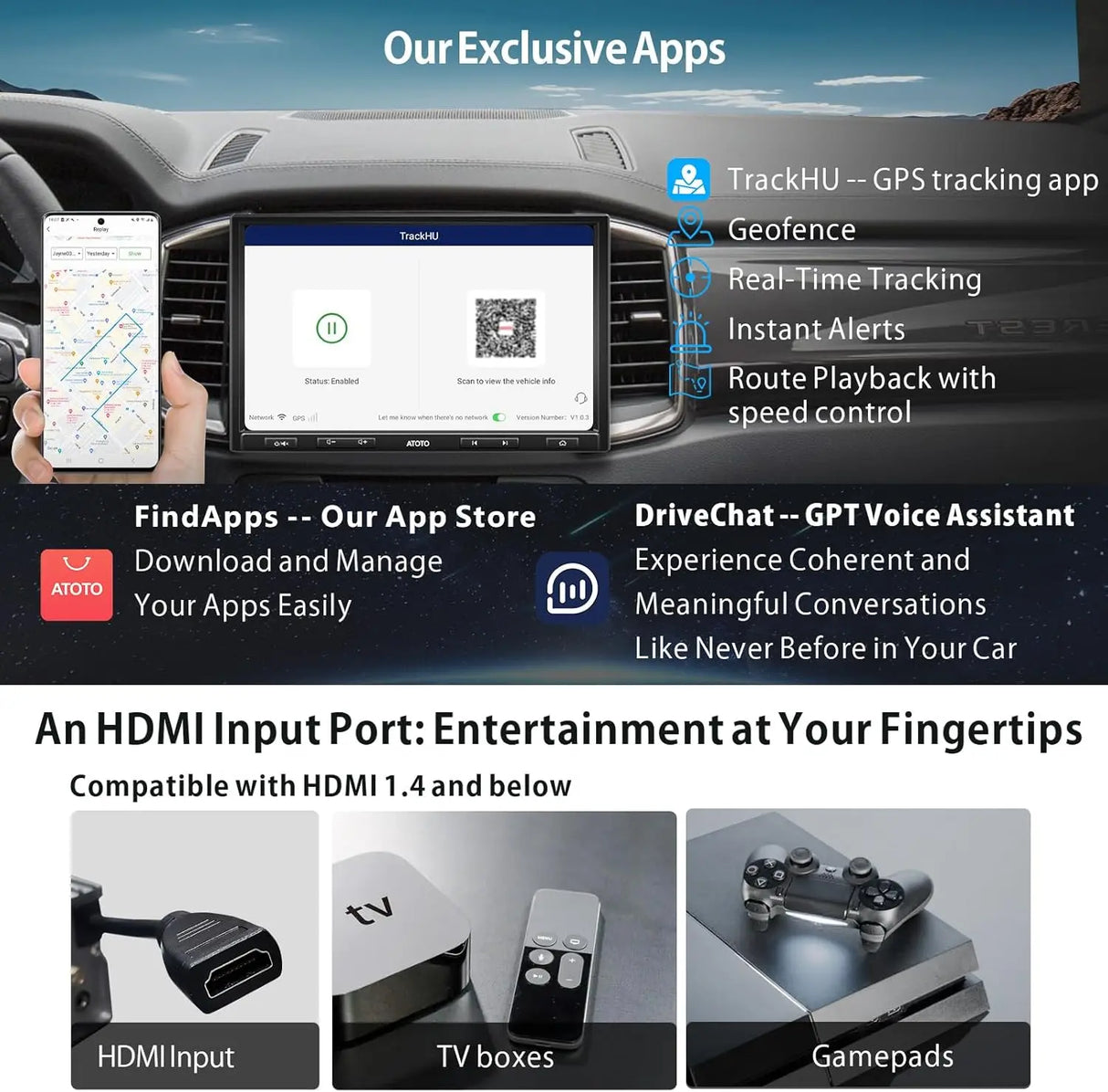 ATOTO S8G1104PRN Autoradio Android AI 2DIN 10,1″ QLED, 4GB+32GB, CarPlay & Android Auto Wireless, 4 Opzioni Internet, Doppio Bluetooth, Amplificatore 4×29W, EQ 36 Bande, HDMI, SCVC, LRV & GPS