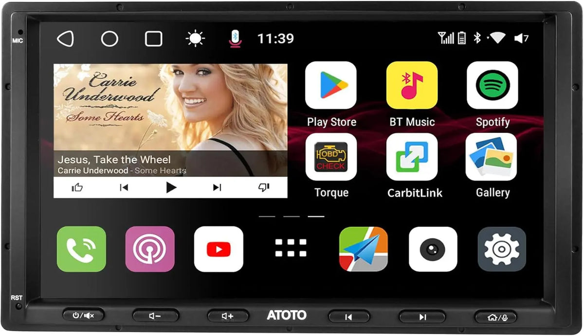 ATOTO S8MS 7 インチ オートラジオ 2 DIN Android、CarPlay、4G、QLED、DSP