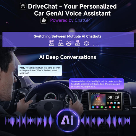 ATOTO A5LG2B7T 7" Double-DIN Android Head Unit with Wireless CarPlay & Android Auto, ChatGPT-AI, GPS, WiFi/BT/USB, 24-EQ DSP, 4x45 AMP