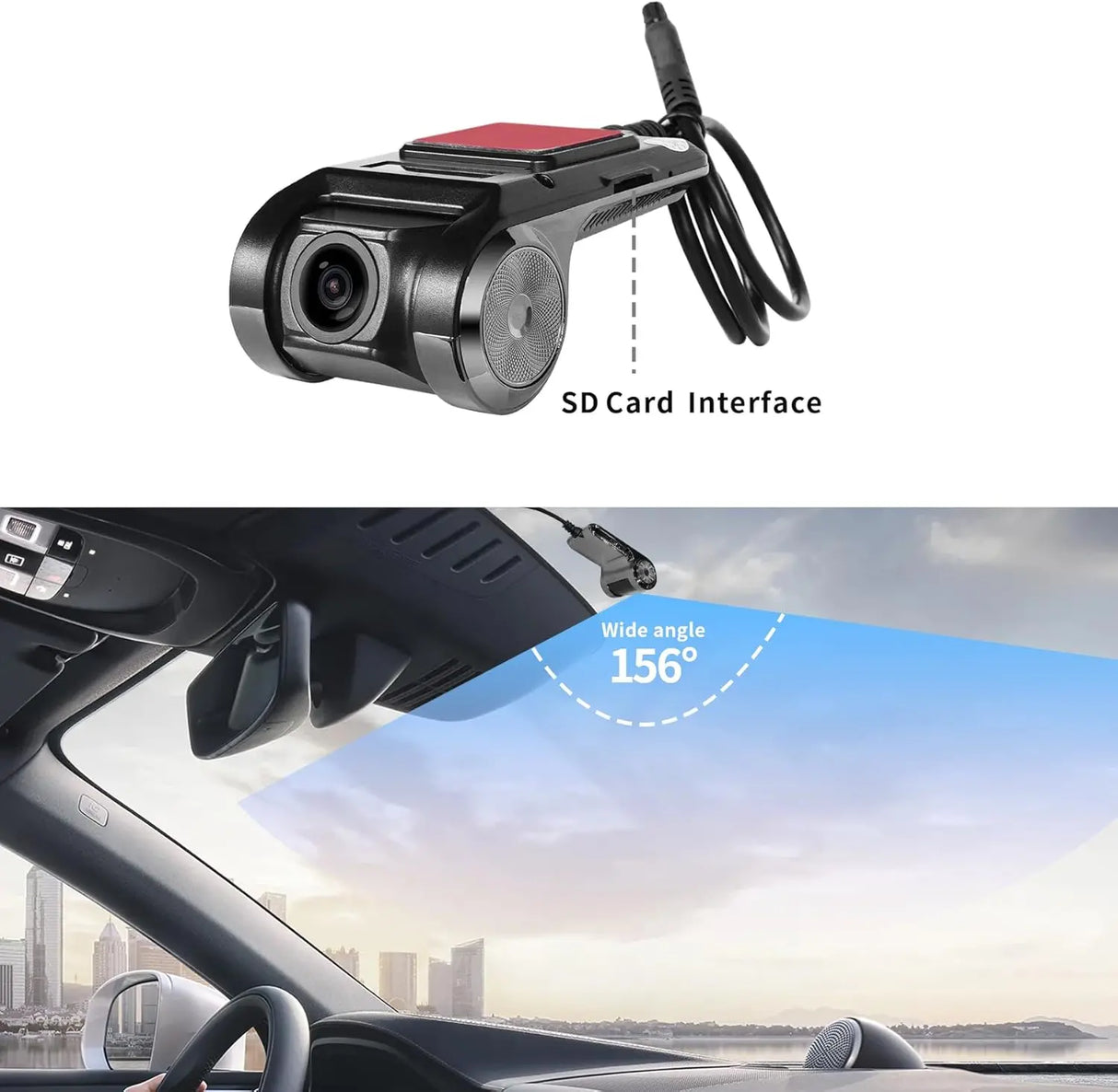 ATOTO AC-44P2 1080P USB On-Dash DVR Camera, Auto Recording, Compatible with ATOTO A5/A6/S8/P9 (Not F7/P8/P5/X10)