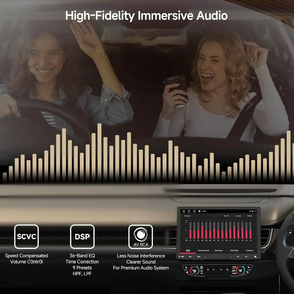 ATOTO 10" S8G1104MS Double-DIN & Single-DIN Adaptive Head Unit with Floating Screen, Android AI-Powered, 4G LTE, Wi-Fi/BT/USB, Wireless CarPlay & Android Auto, 4G+32G, DSP/SCVC/LRV