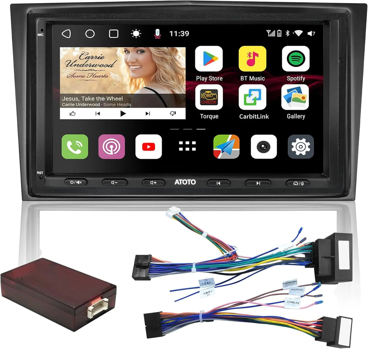 ATOTO S8OP07A4MS 2 DIN Autoradio für Opel Astra/Vivaro/Zafira/Combo, 7" Display mit kabellosem Carplay & Android Auto, GPS-Navigation, eingebautem 4G, Dual Bluetooth und 32GB Speicher
