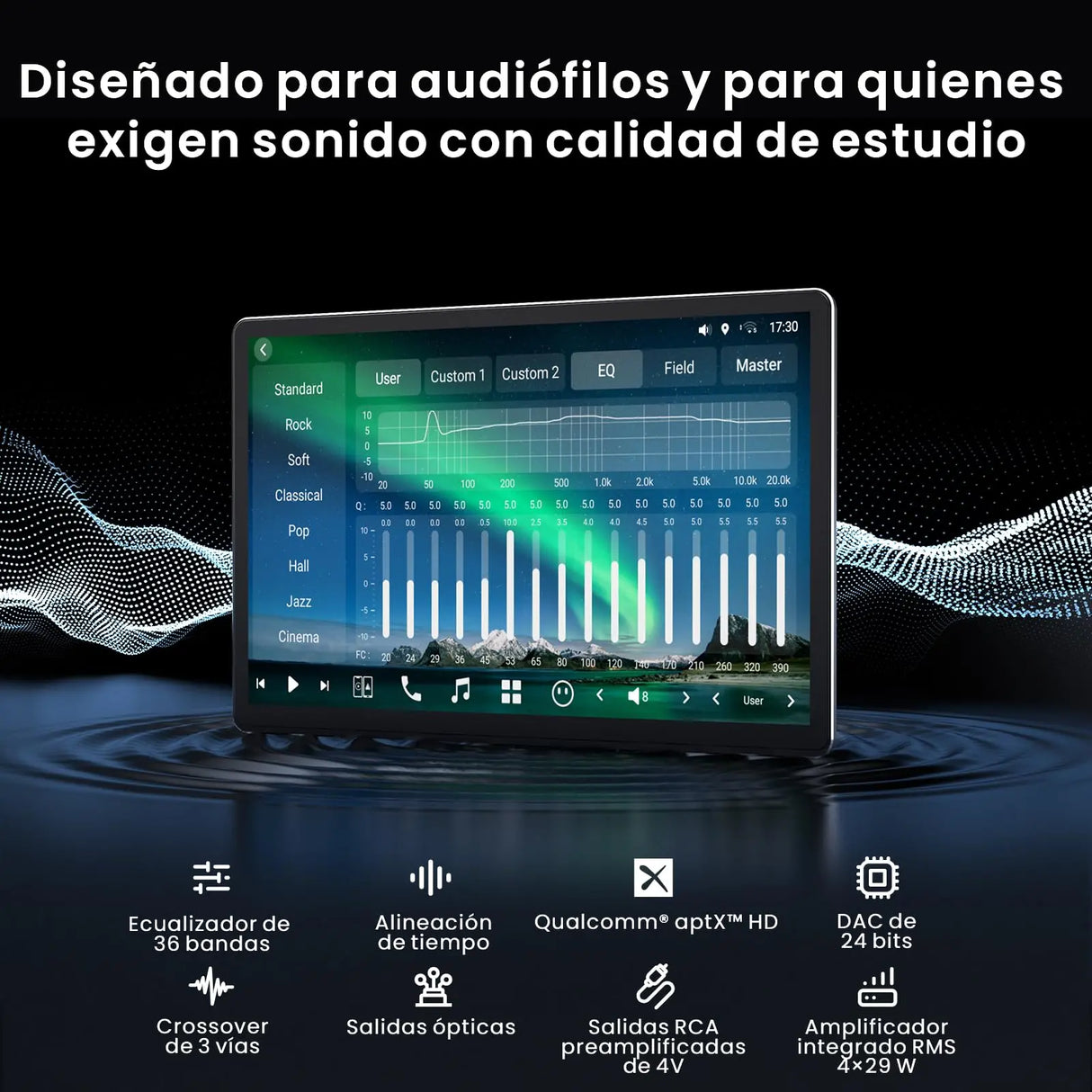 ATOTO 14.1" QLED X10G141E 1 y 2 DIN Radio Android, 8GB+128GB, Pantalla Flexview, Sonido 7.1.2 CH, CarPlay y Android Auto inalámbricos, 4G LTE, Wi-Fi Doble Banda, 36B-EQ, HDMI IN