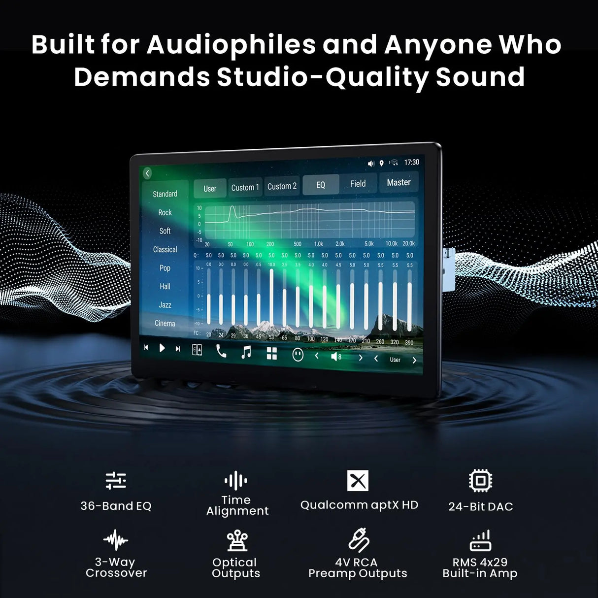 12.95" QLED AI Android Single Din & Double Din Car Stereo,AdjustableFloating Screen, 8G+128G in-Dash Navigation,4G LTE, Wireless CP&AA, Dual Bluetooth, 36B-EQ, 7.1.2 Ch Audio, HDMI Input, X10G129E