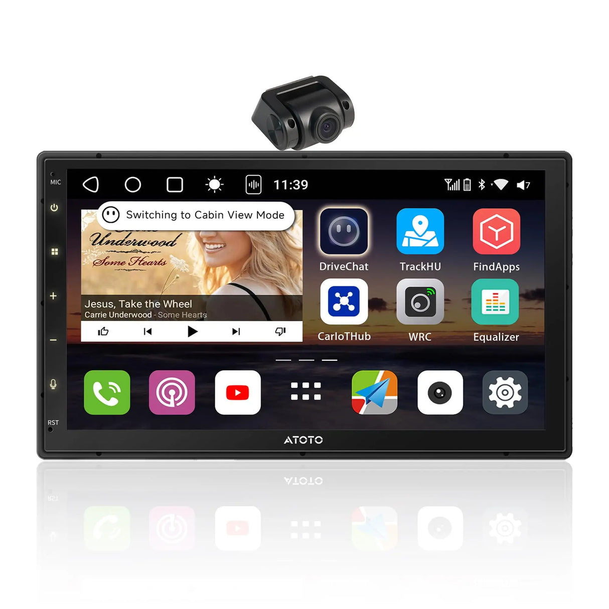 ATOTO S8G2C74MS 7" Android 11 ChatGPT Double Din Car Stereo Wireless CarPlay & Android Auto S8 Gen3 Octa-Core 4G RAM+32G ROM LTE/WiFi Dual BT DSP Front Camera GPS Tracking