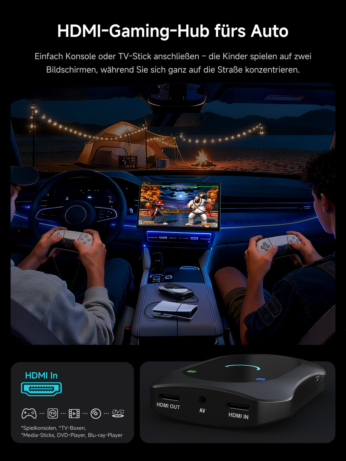 ATOTO CB7SBX Adaptateur CarPlay sans fil Android Auto AI Box, HDMI In/Out, Android 4Go+64Go, 4G LTE, Double Bluetooth, DriveChat AI, Netflix YouTube TikTok