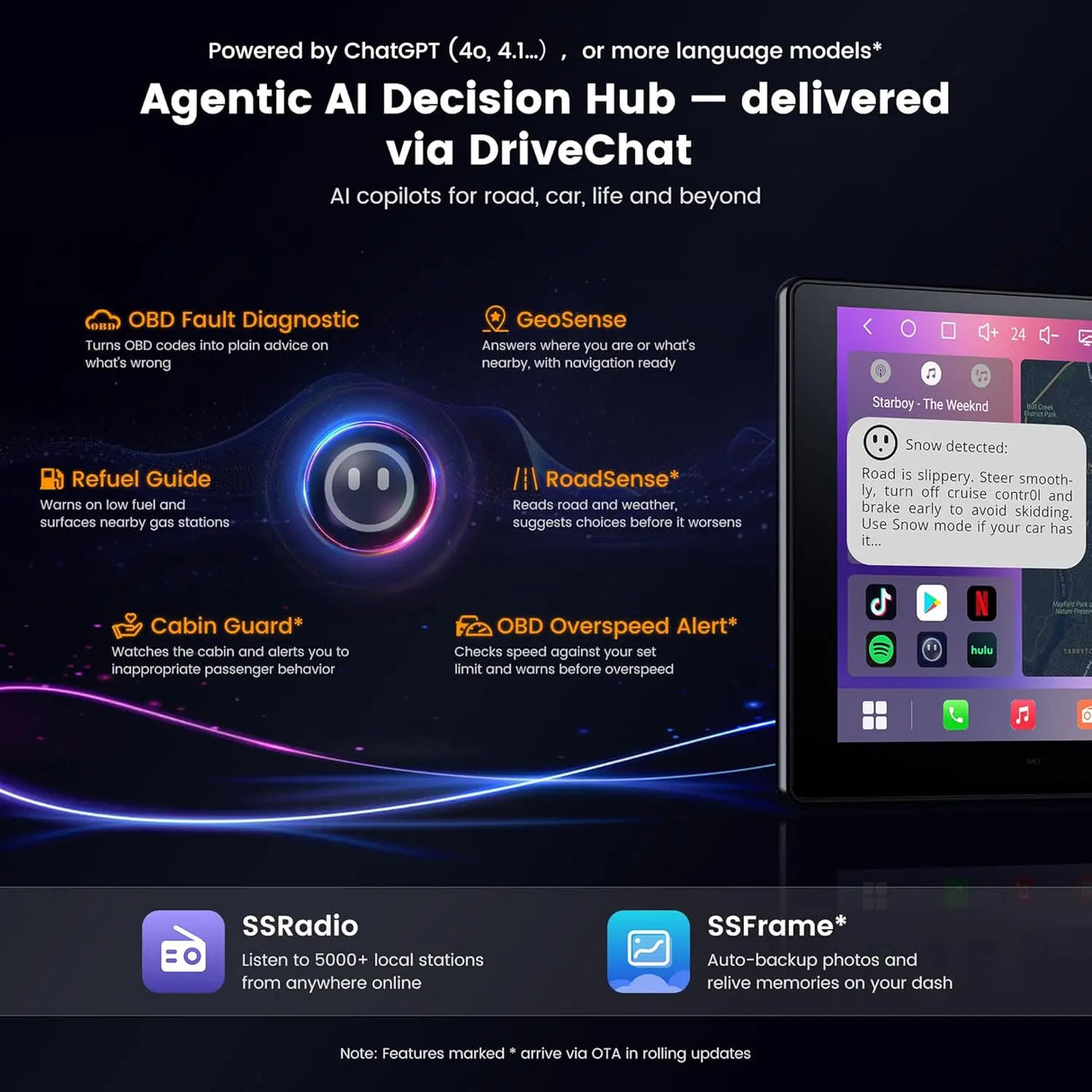 ATOTO A7G209PKL 9" Android 2 DIN Car Stereo, 4GB+64GB, Wireless CarPlay & Android Auto, Wi-Fi/Bluetooth/USB Tethering, Hi-Fi DSP with 4V Pre-Outs, AI Chat & GPS Tracking