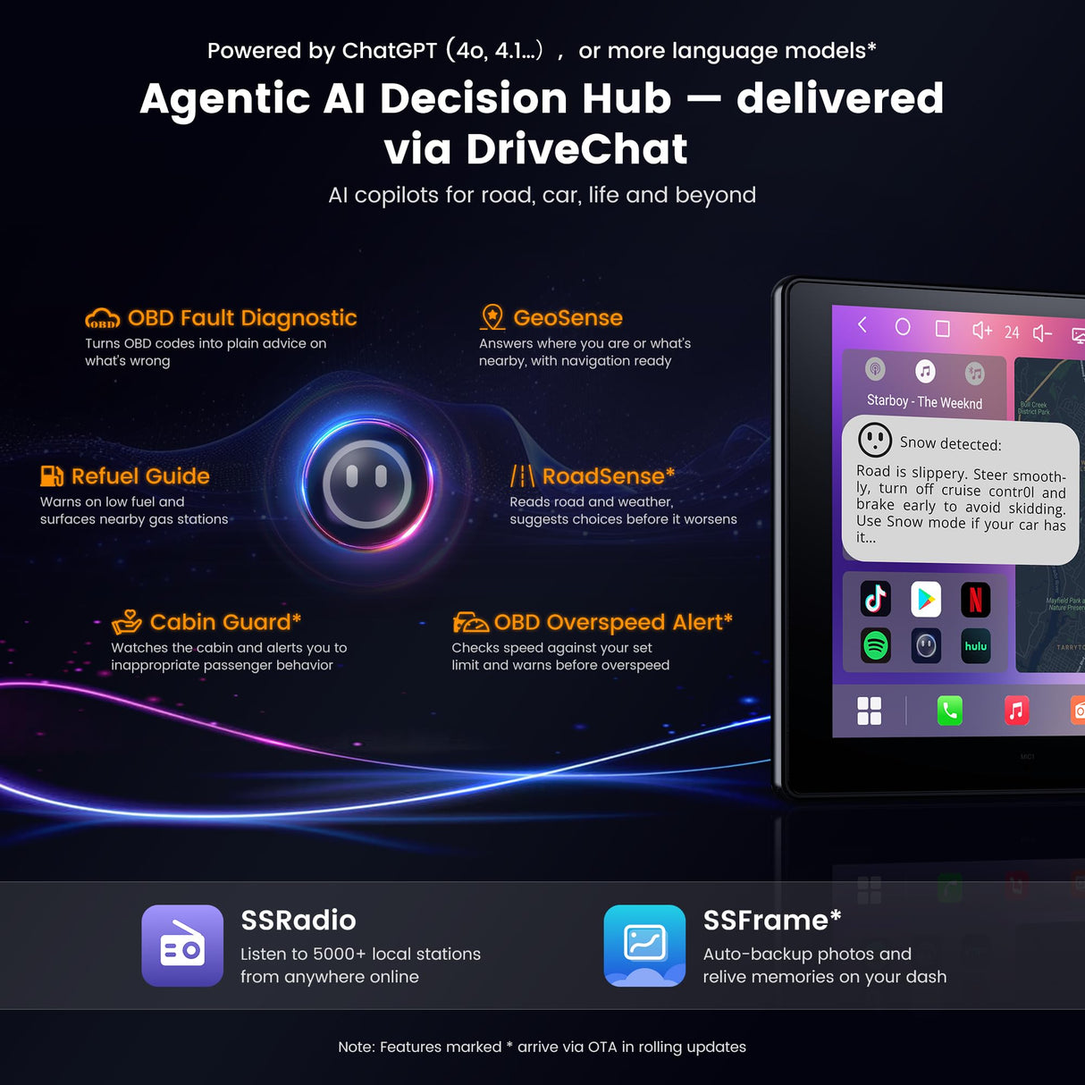 ATOTO A7G209PKL 9" QLED Android 13 Double DIN Car Stereo, 4G LTE, 4GB+64GB Octa-Core Head Unit, Wireless CarPlay & Android Auto, AI Chat & GPS Tracking, SCVC, Hi-Fi DSP with 4V Pre-Outs, Backup Camera Support