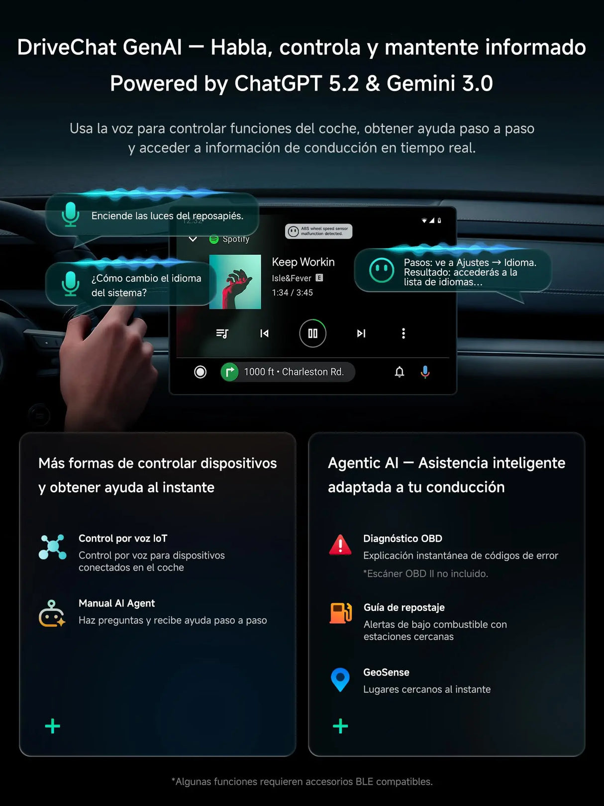ATOTO CB6 Wireless CarPlay Adapter, Intelligenter AI-Sprachdongle mit GPS-Tracking, Kabelloses CarPlay und Android Auto, Bluetooth, 4GB+64GB, Kompatibel mit vielen Apps