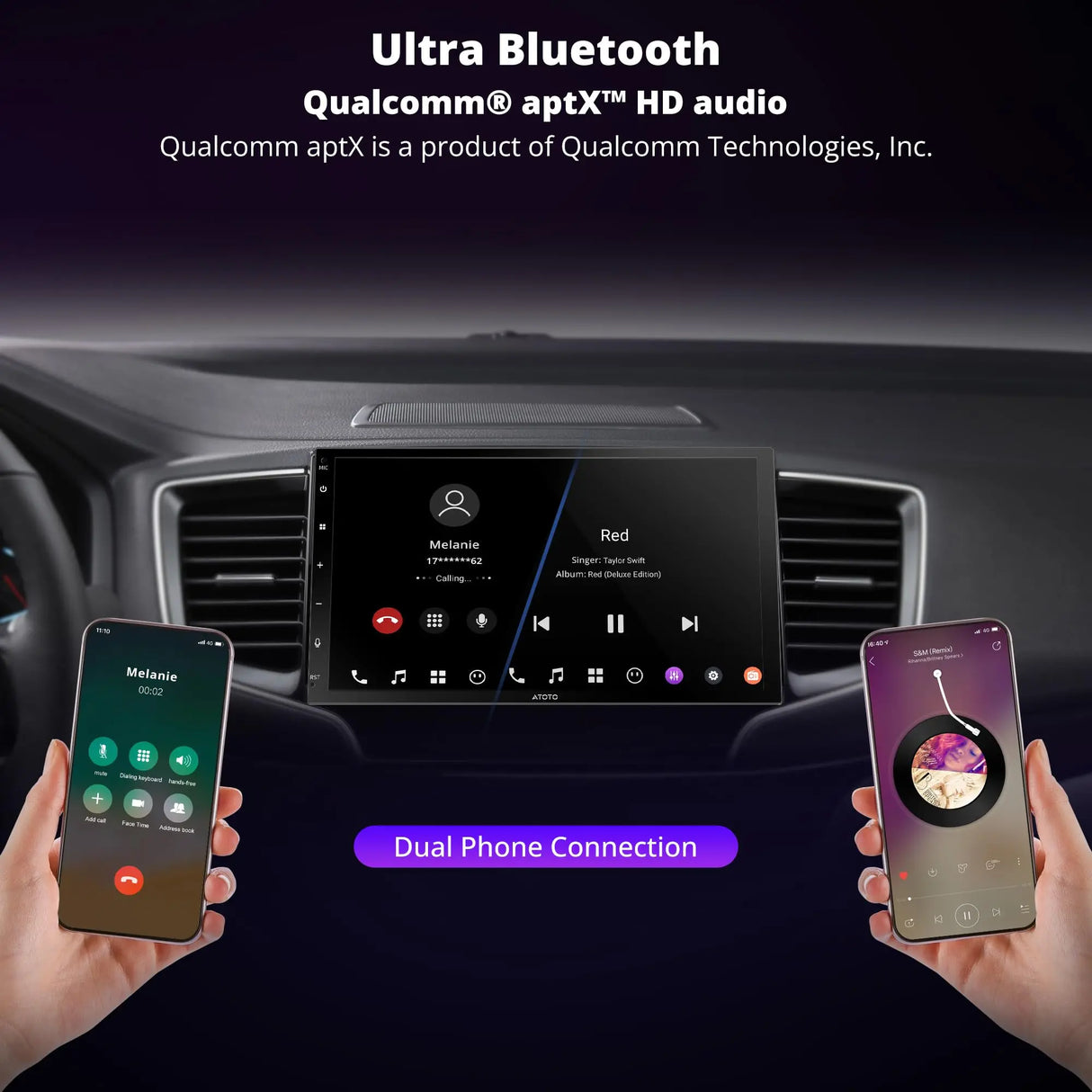 ATOTO X10G2B7E 7" Double Din Car Stereo with OBD2 Scanner, Wireless CarPlay & Android Auto, QLED Touchscreen, Android 13, Octa-Core 8+128GB, 4G LTE, Built-in Amplifier, GPS, HDMI, Streaming Apps