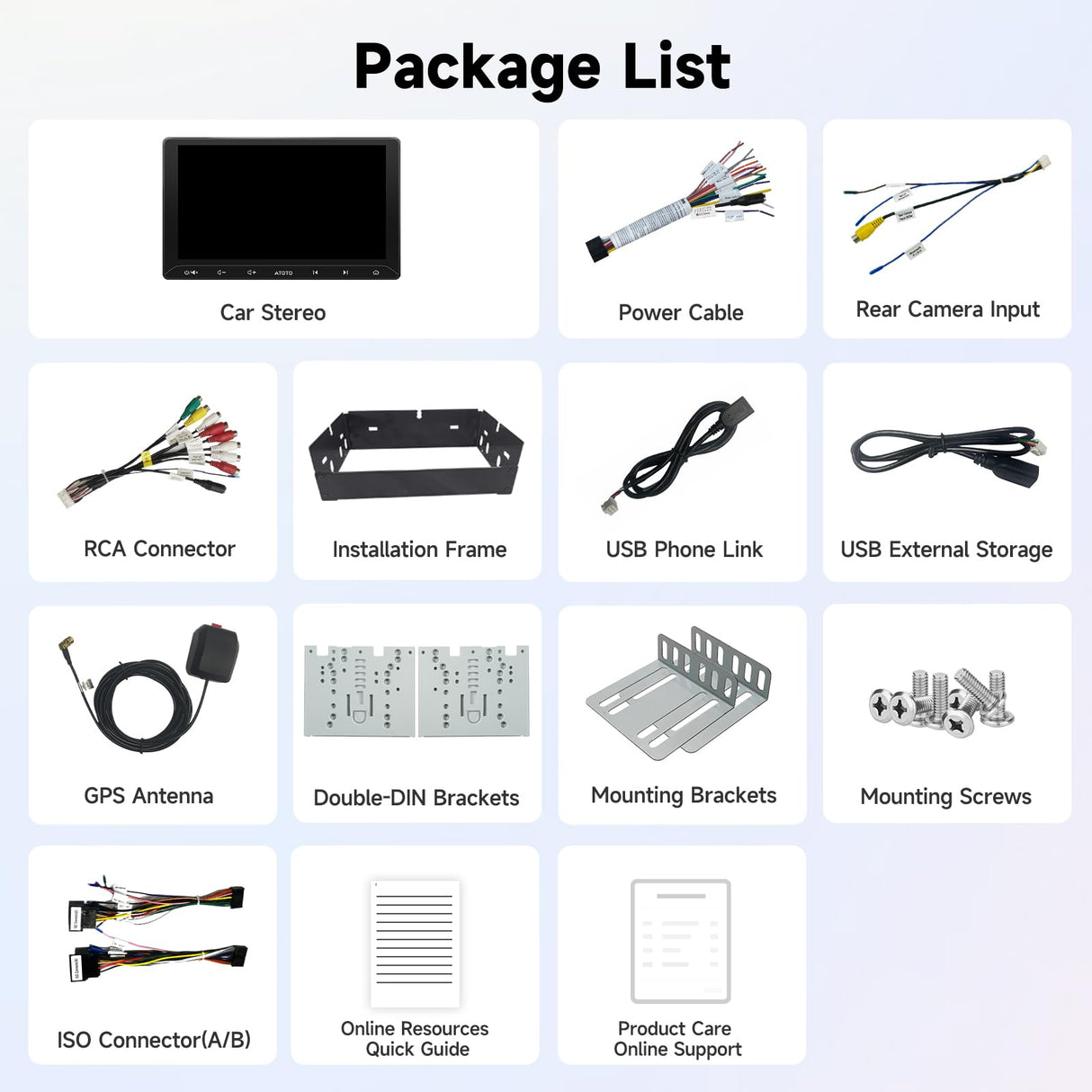 ATOTO A5LG211T Autoradio 2 DIN Android, 10.1" Écran Tactile HD, Android Auto & CarPlay sans Fil, 2 Go + 32 Go, Connexion WiFi/4G/Bluetooth, DSP Audio 24 Bandes, FM/USB