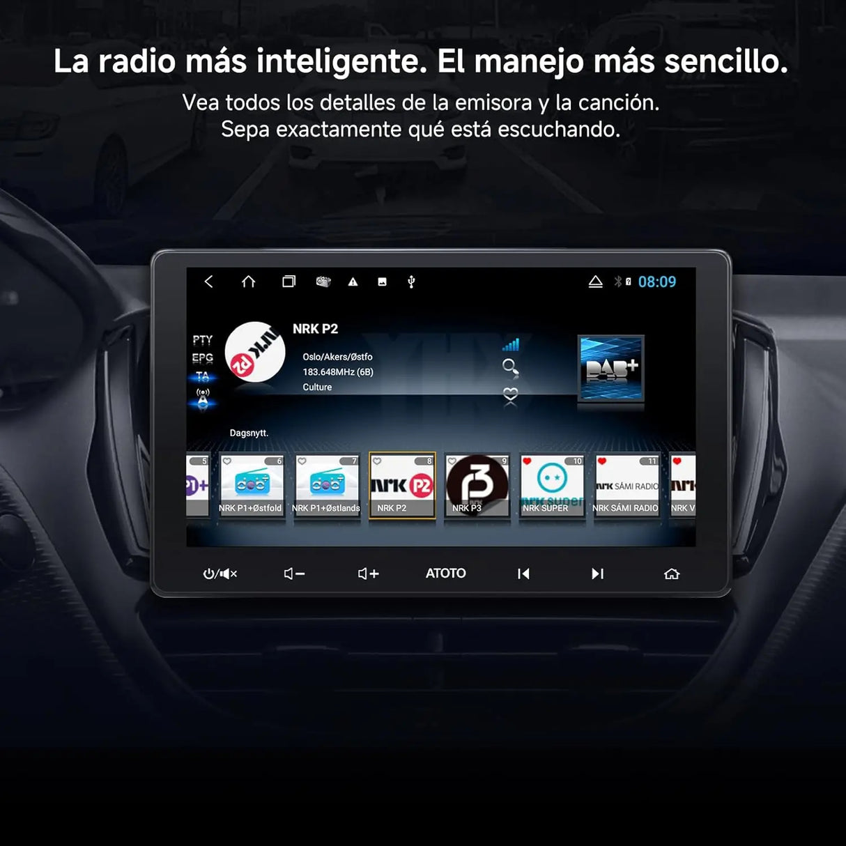ATOTO AC-4475 USB Dab + Radio Receptor - especificado para ATOTO A6/S8 Series