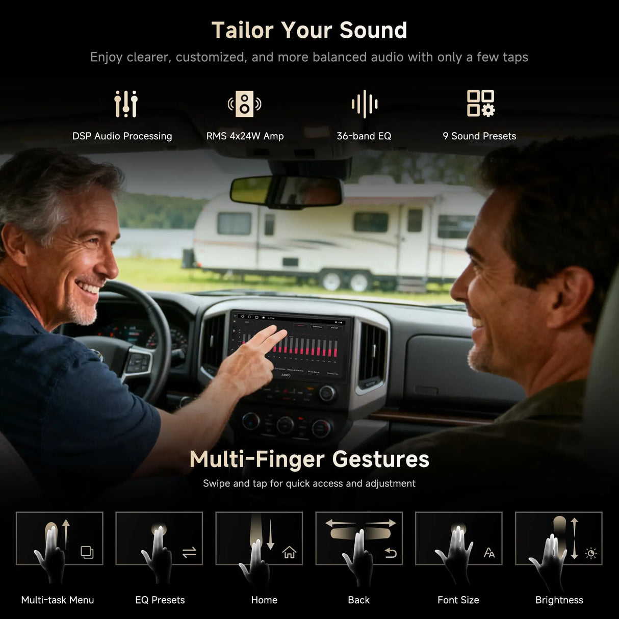 ATOTO S8G2C74MS 7" Android 11 ChatGPT Double Din Car Stereo Wireless CarPlay & Android Auto S8 Gen3 Octa-Core 4G RAM+32G ROM LTE/WiFi Dual BT DSP Front Camera GPS Tracking