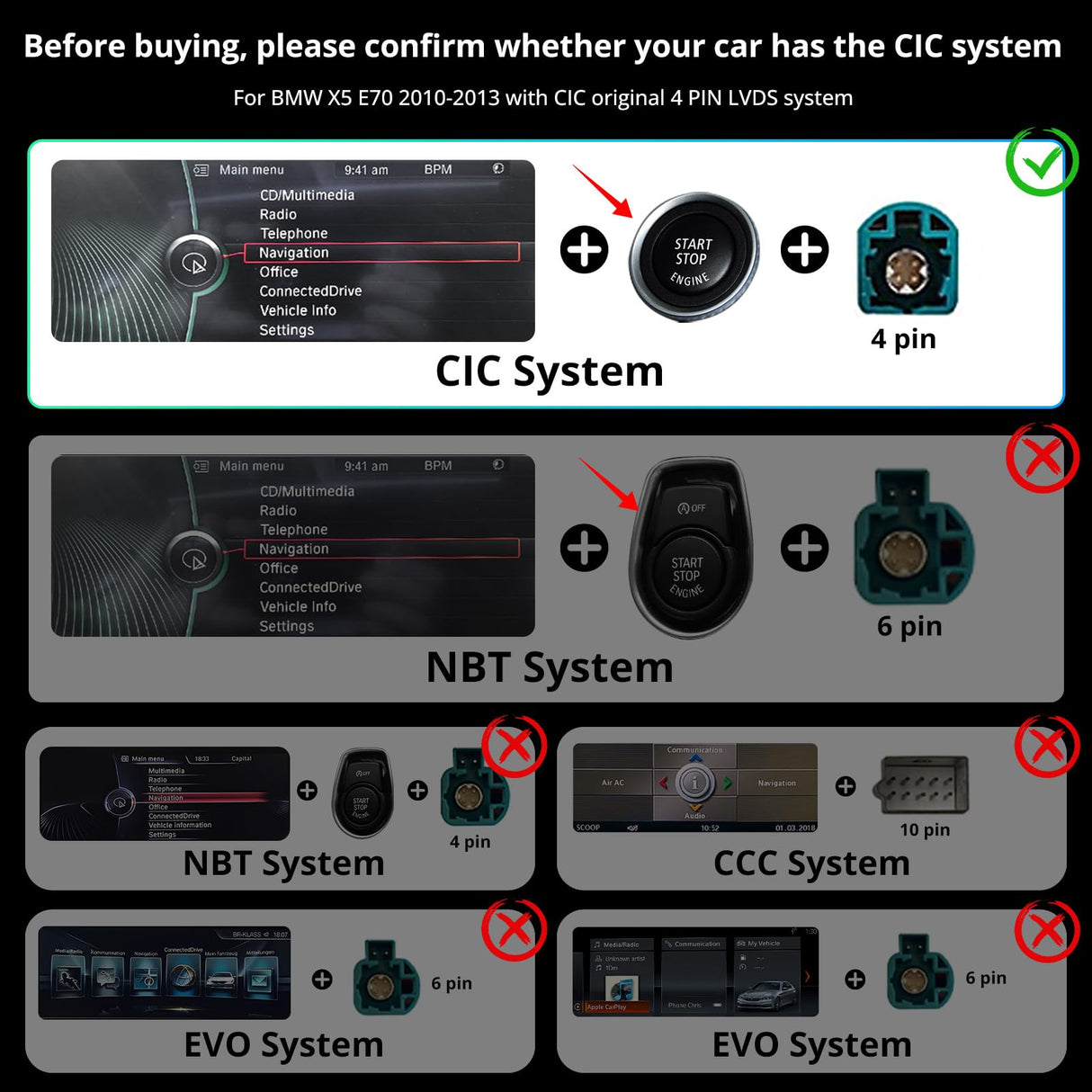 ATOTO S8BMX54L12B8PN 12.3" BMW Compatible Car Stereo, Wireless CarPlay & Android Auto, Fits X5 Series E70 2010-2013 CIC System, GPS Tracking, AI DriveChat, Dual Bluetooth, 4G LTE, Retains Original Functions