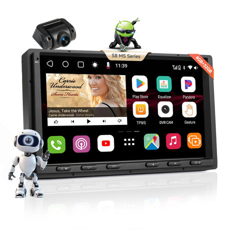 android car stereo with 1080p front camera