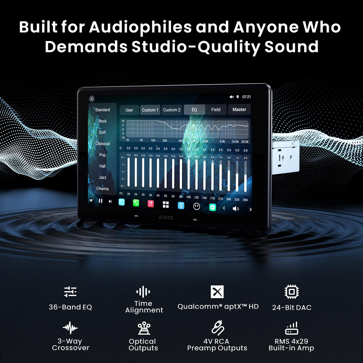 ATOTO X10G110E 10.1" Android Car Stereo with Wireless CarPlay & Android Auto, QLED Floating Touch Screen, Dual 1080P Dash Cam, 8GB RAM, 128GB ROM, DSP 7.1.2 Sound, WiFi/Cellular