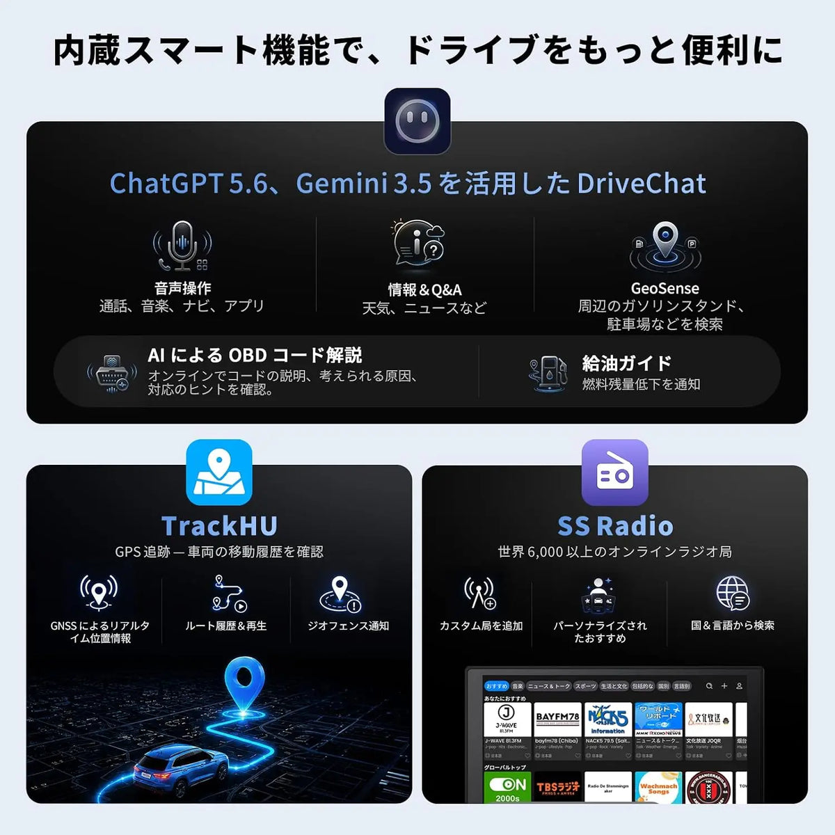 ATOTO S8LG209SD-S01 9インチ Androidナビ ディスプレイオーディオ 2DIN|4GB+64GB・4G LTE内蔵・ワイヤレスCarPlay/Android Auto・1080Pバックカメラ付属