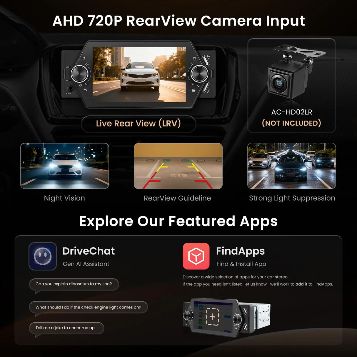 ATOTO A5LG1A5T 5" Single Din Android Car Stereo with Apple CarPlay & Android Auto, Bluetooth, WiFi, USB QC 2.0 Fast Charging, GPS Tracking, AUX-in, LRV, SWC