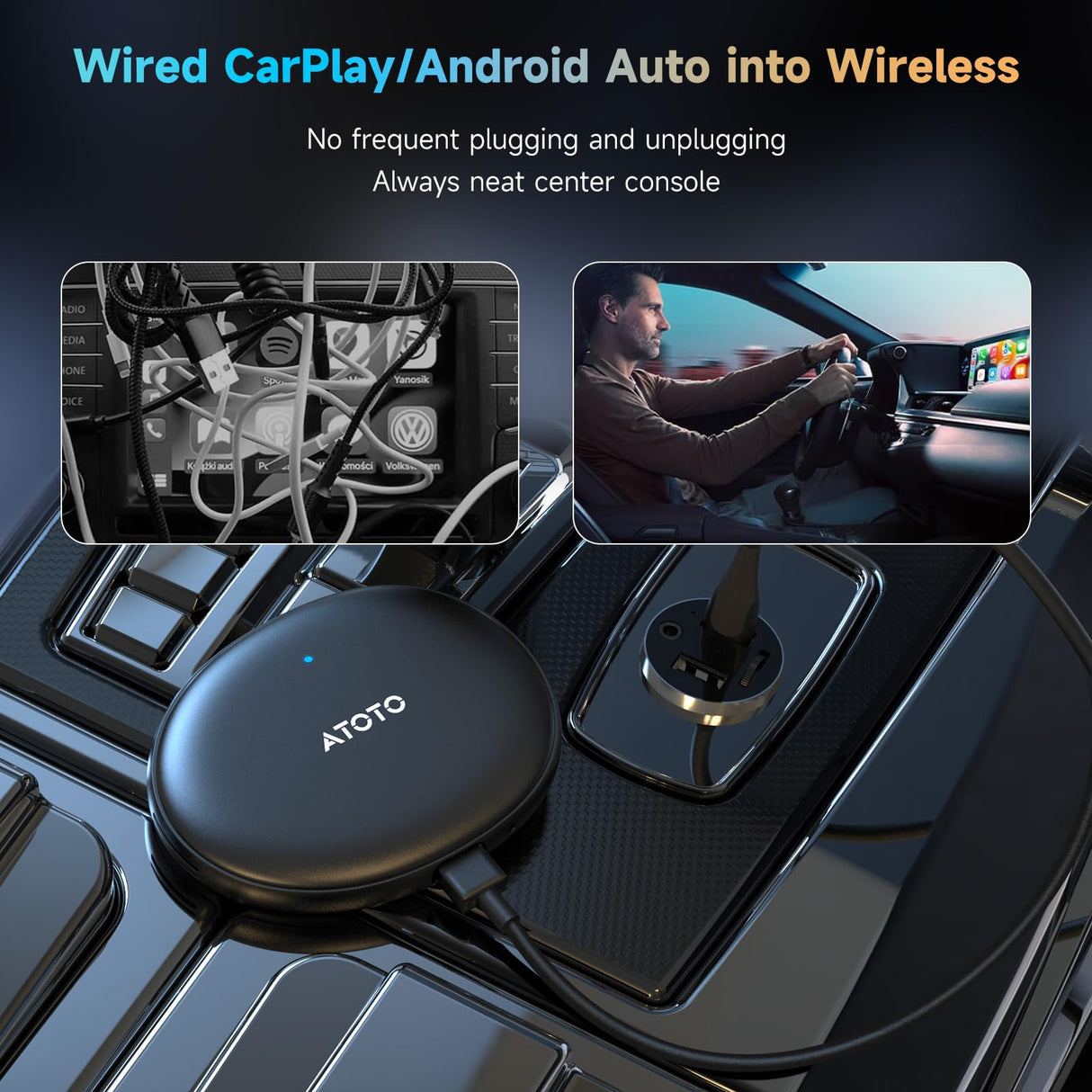 ATOTOZONE Wireless Android Auto Adapter AD5