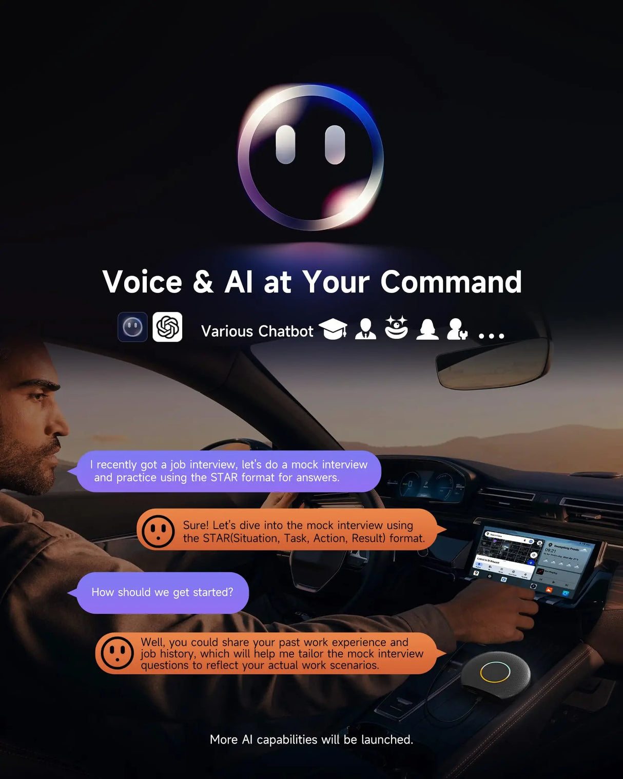 ATOTO CB6A Wireless CarPlay Adapter (2025 Upgrade) CarPlay AI Box with Plug & Play, DriveChat, GPS, Android 13, 4G LTE, Dual Bluetooth, YouTube Support, 4G+64G