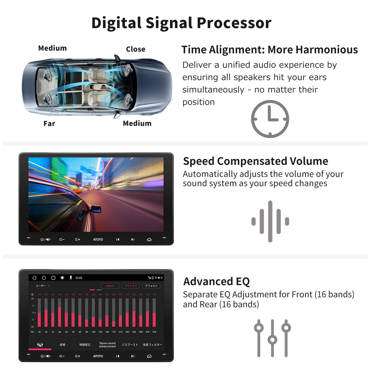 ATOTO S8G2094MS 9" QLED 8-Core Double Din Android Car Stereo with 1080P Front Camera, 4G+32G, Wireless CarPlay & Android Auto, Built-in 4G, Dual Bluetooth, DSP & SCVC, AI Chat