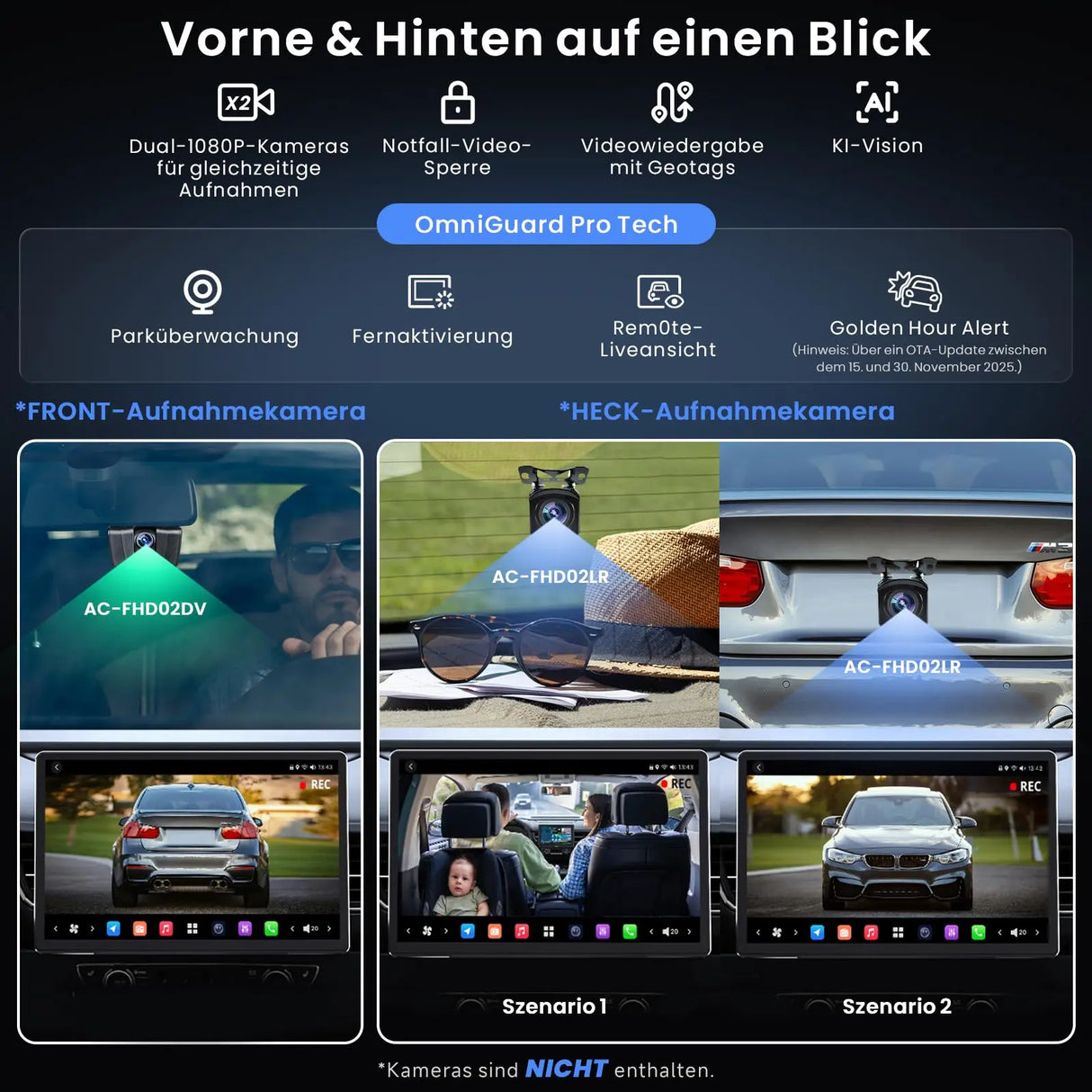 ATOTO X10G141E 14.1" QLED AI Android 1 DIN & Doppel DIN Autoradio Bluetooth, 8G+128G, Flexview-Display, 7.1.2 CH Audio, 4G LTE, Kabelloses CarPlay & Android Auto, 36B-EQ, Dualband-WLAN, HDMI IN