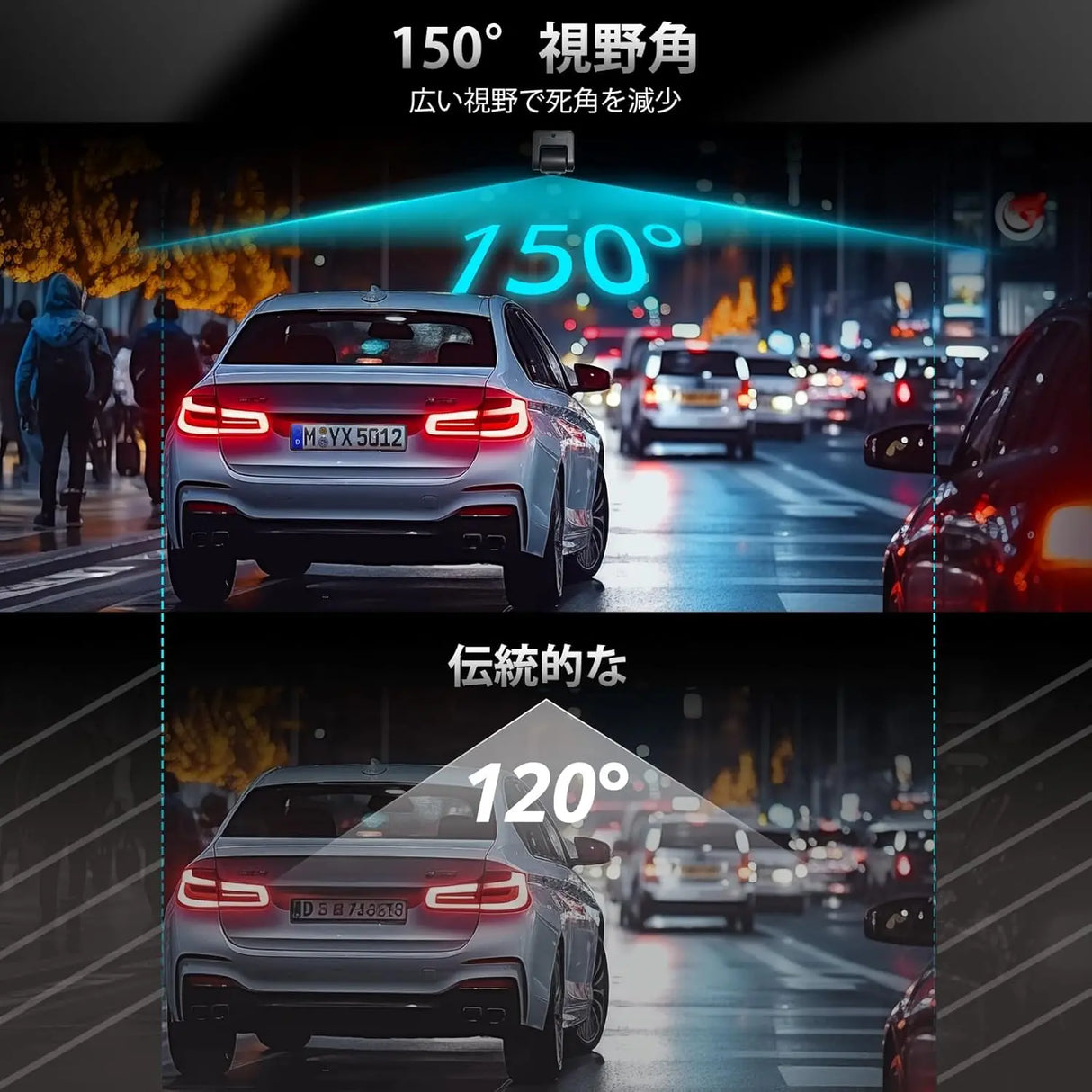 ATOTO AC-FCR04W ドライブレコーダー フロントカメラ 1080P 150°広角ナイトビジョン ループ録画 128GB対応 S8 UN/MS/PN フロントビュー監視用