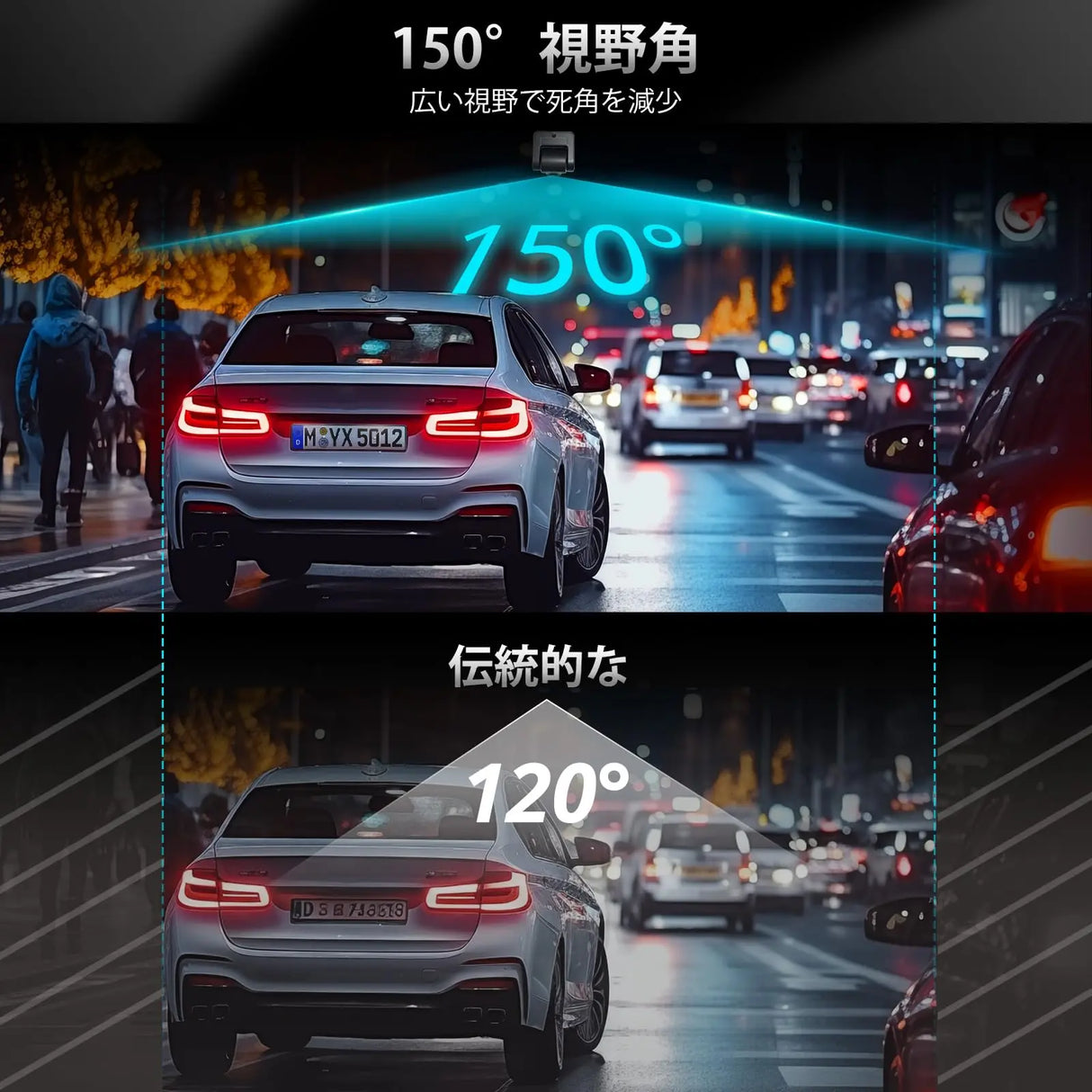 ATOTO AC-FCR04W ドライブレコーダー フロントカメラ 1080P 150°広角ナイトビジョン ループ録画 128GB対応 S8 UN/MS/PN フロントビュー監視用