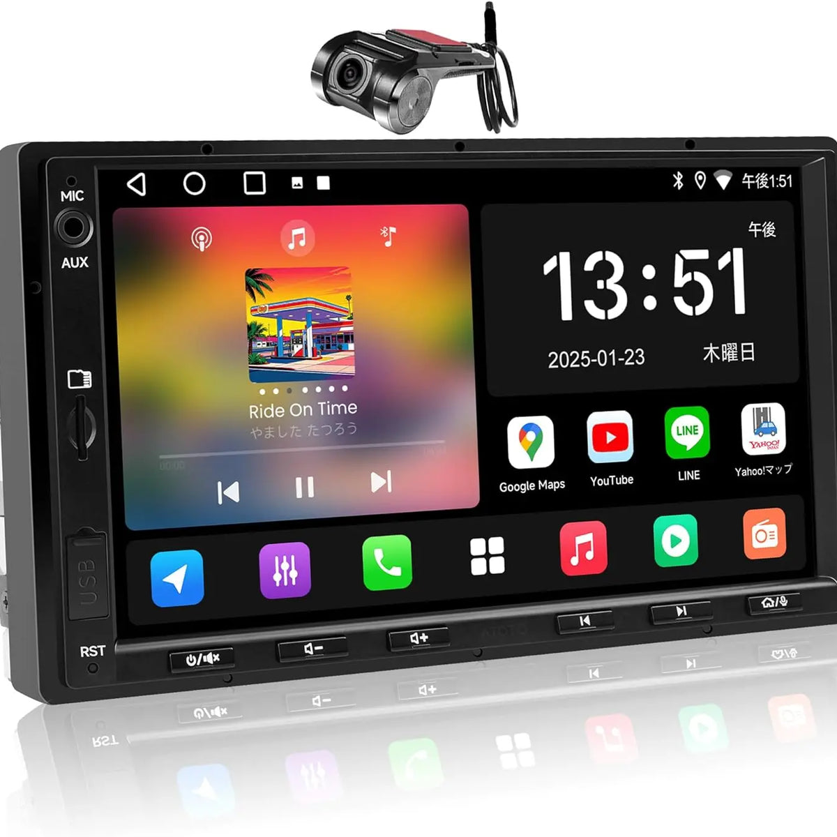 ATOTO A5L 2Din ディスプレイオーディオ 7型 ドラレコ付 無線CarPlay