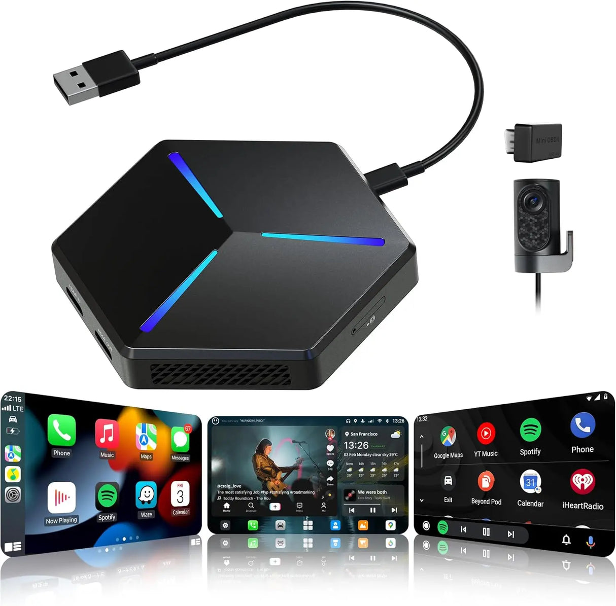 ATOTO CB7PRO Magic AI Box, Wireless CarPlay/Android Auto, ScenePilot 2.0, Full Android Apps, Split Screen, HDMI Out for Rear Display, GPS TrackHU