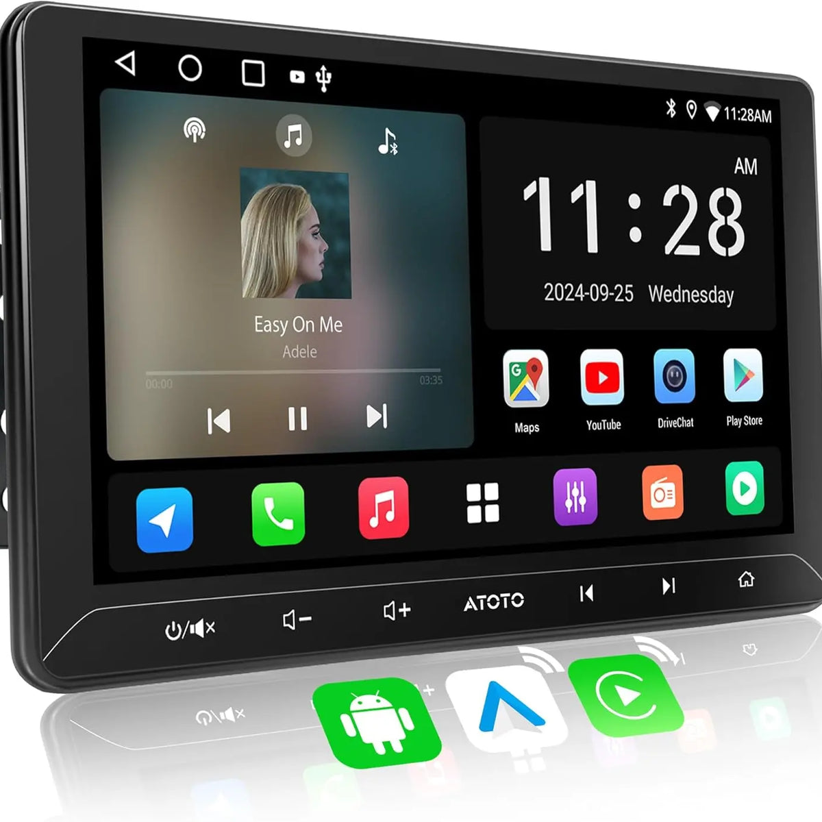 ATOTO A5L オートラジオ 2 DIN 10 インチ Android、CarPlay、DSP、WiFi、BT