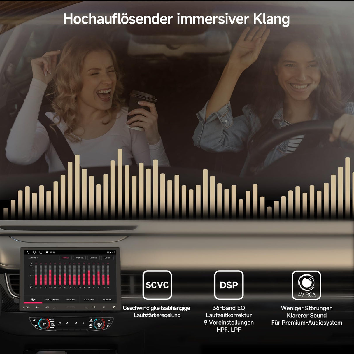ATOTO S8G1104MS 1 Din & 2 Din Android Autoradio 10,1" Floating Touch Display, ChatGPT Voice Control, 4G LTE & 4G+32G, Wireless CarPlay & Android Auto, Dual Bluetooth, 36-Band EQ & DSP, SCVC/LRV