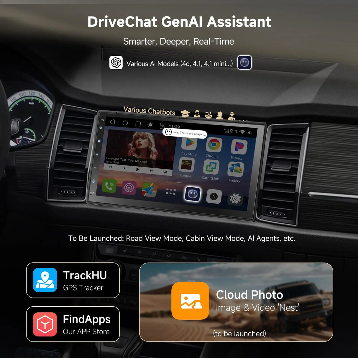 ATOTO S8G2C74MS 7" 8-Core Android Double Din Car Stereo, Wireless CarPlay & Android Auto, QLED Fully Laminated Touchscreen, Built-in 4G LTE, Backup Camera, HD LRV, WiFi/BT/USB, 4G+32G