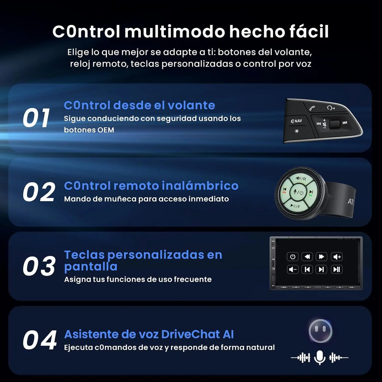 ATOTO X10G2A7E Radio 2 DIN Android 7" Navegación Integrada, 8GB+128GB, CarPlay y Android Auto Inalámbricos, ChatGPT AI, 4G LTE, Doble Teléfono, Bluetooth