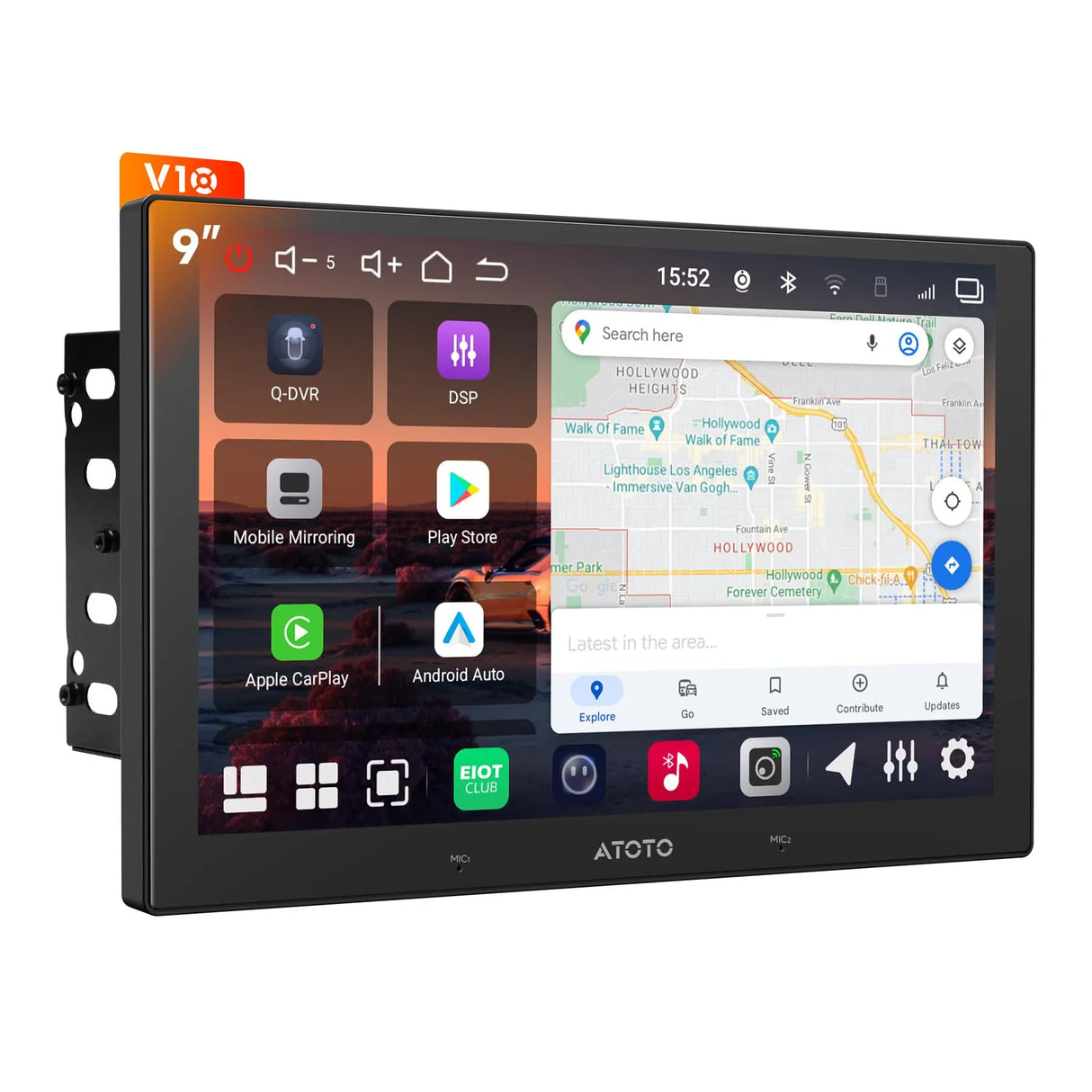 ATOTO V10G209OC 9" Double Din Car Stereo – Android 14, 8-Core, 6GB+128GB QLED, Wireless CarPlay & Android Auto, DriveKaraoke, Built-in ChatGPT, 4G LTE, WiFi, Bluetooth, HDMI Out