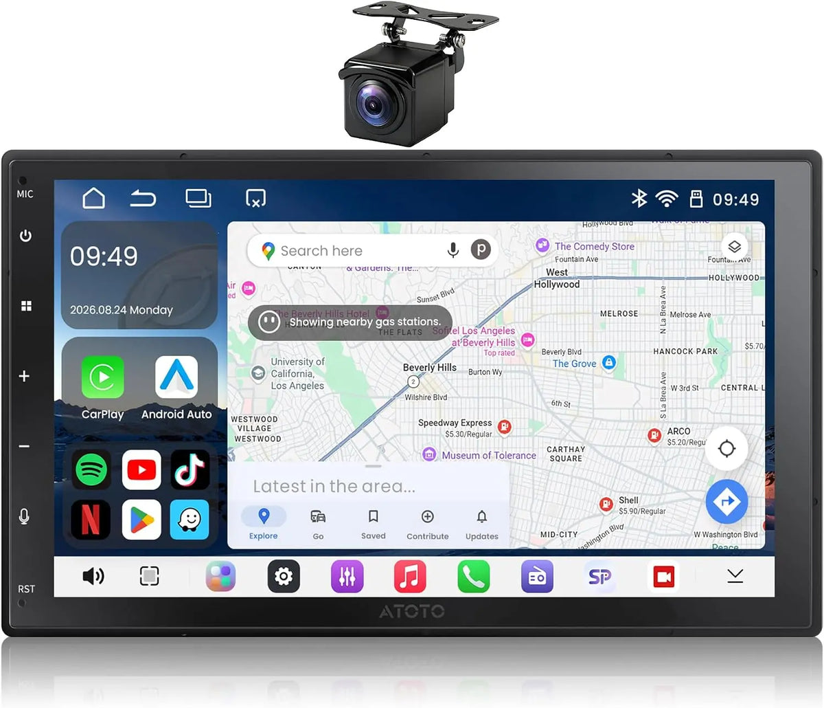 ATOTO A5L Gen2 7inch Double Din Car Stereo, Wireless CarPlay & Android Auto