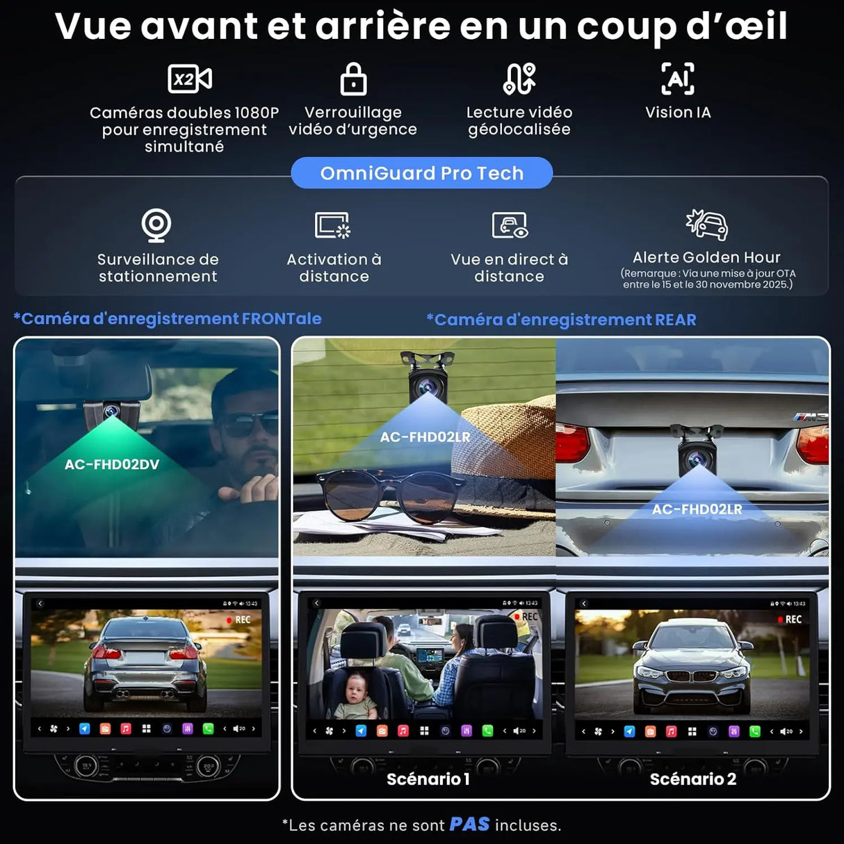 ATOTO X10G129E 12,9" Autoradio 1 DIN avec écran flottant QLED, CarPlay & Android Auto sans fil, 8+128 Go, 4G LTE, Connexion Dual Téléphone, Double Bluetooth, GPS Tracking et Assistant Vocal AI