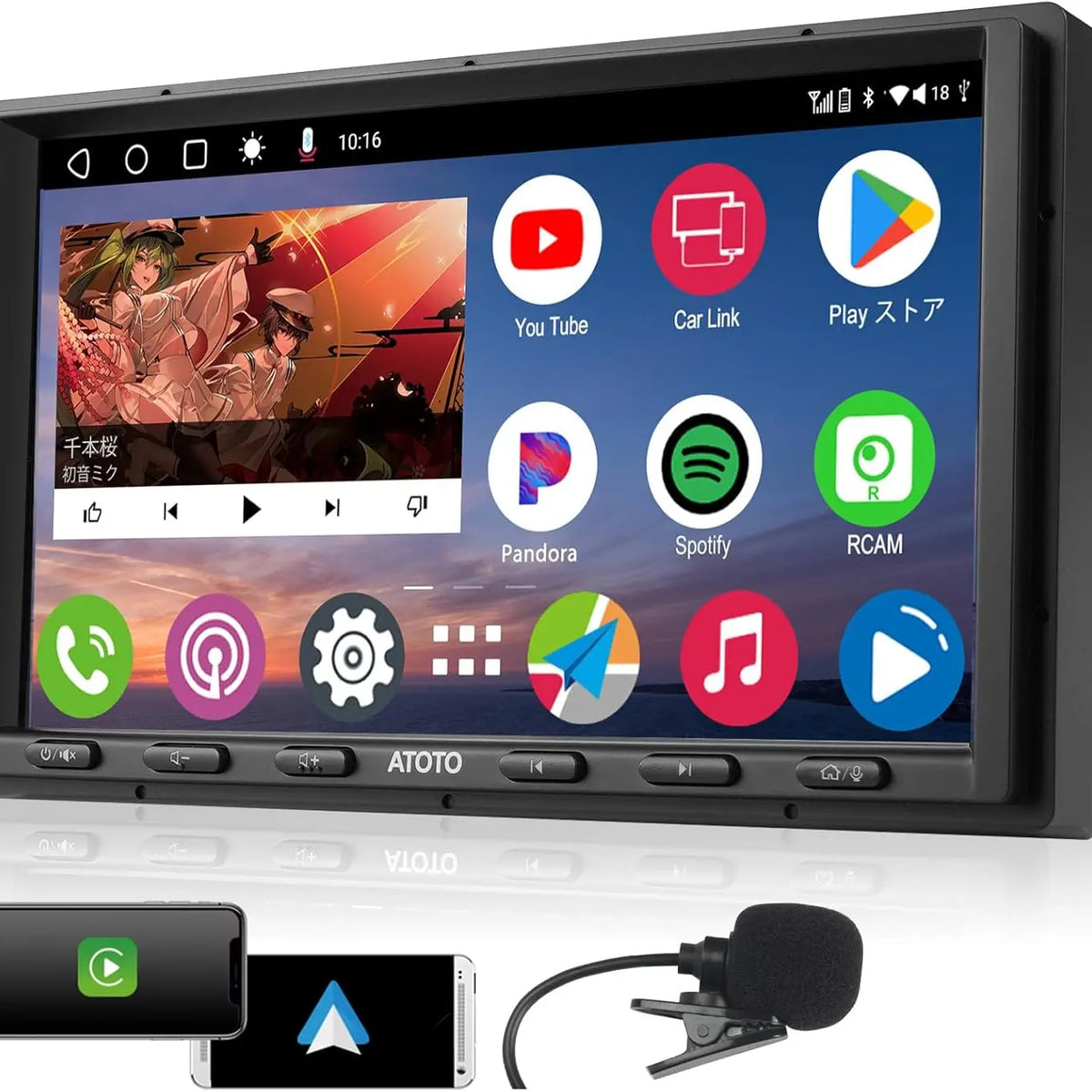 ATOTO A6 7インチ 2DIN Android ディスプレイオーディオ カーナビ
