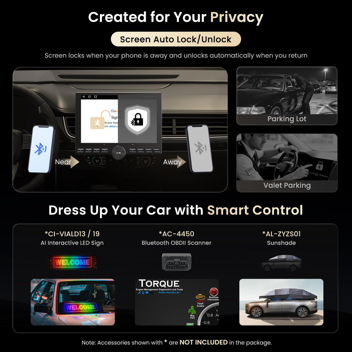 ATOTO A5LG110PT 10.1" QLED Single/Double DIN Car Stereo, Wireless CarPlay & Android Auto, Floating Touchscreen with Button, Wi-Fi/Bluetooth/USB Tethering, AI DSP, RCA, GPS, Dual HDMI, Split-Screen, MirrorLink, 2G+32G