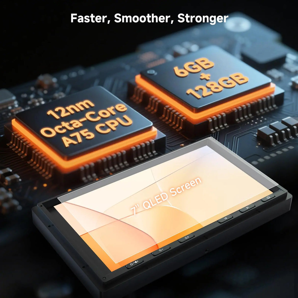 ATOTO S8 UN 7" QLED Doppel-DIN Android Auto-Navigation Autoradio, Drahtloses CarPlay & Android Auto, Eingebautes 4G LTE, 6G+128G, 2 BT mit aptX HD, KI-Sprachassistent, GPS-Tracking, LRV,S8G2A79UN